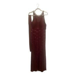 Burgundy gown